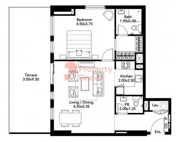 Midtown Noor Type-F Level-1 Building 1, 1 bed