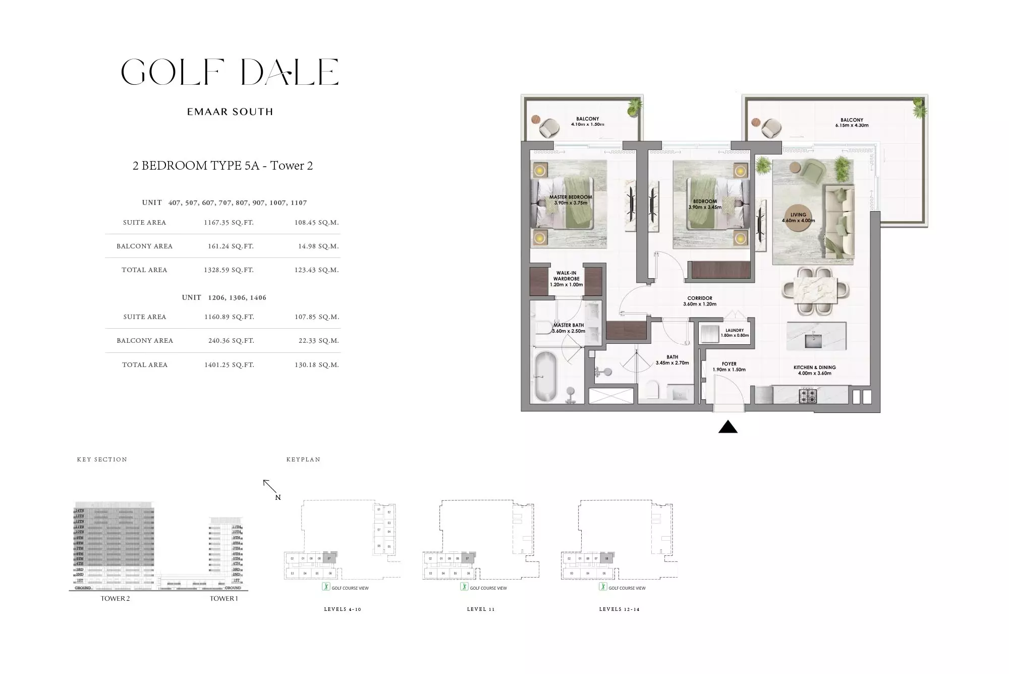 Golf Dale — 2BR floor plan
