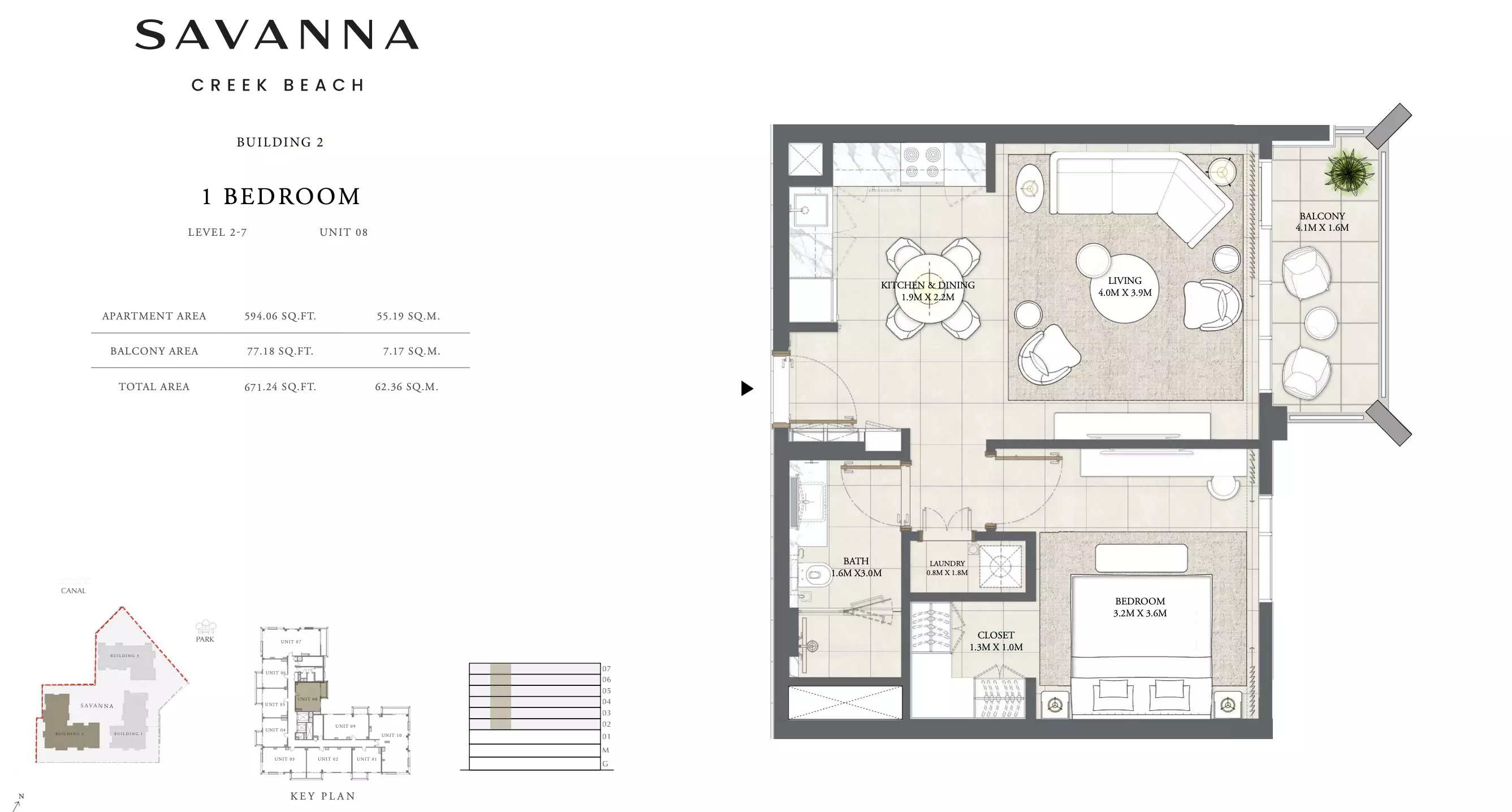 Savanna Level 2-7 - Unit 08, 1 bed