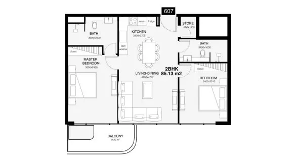 Unit floor plan image