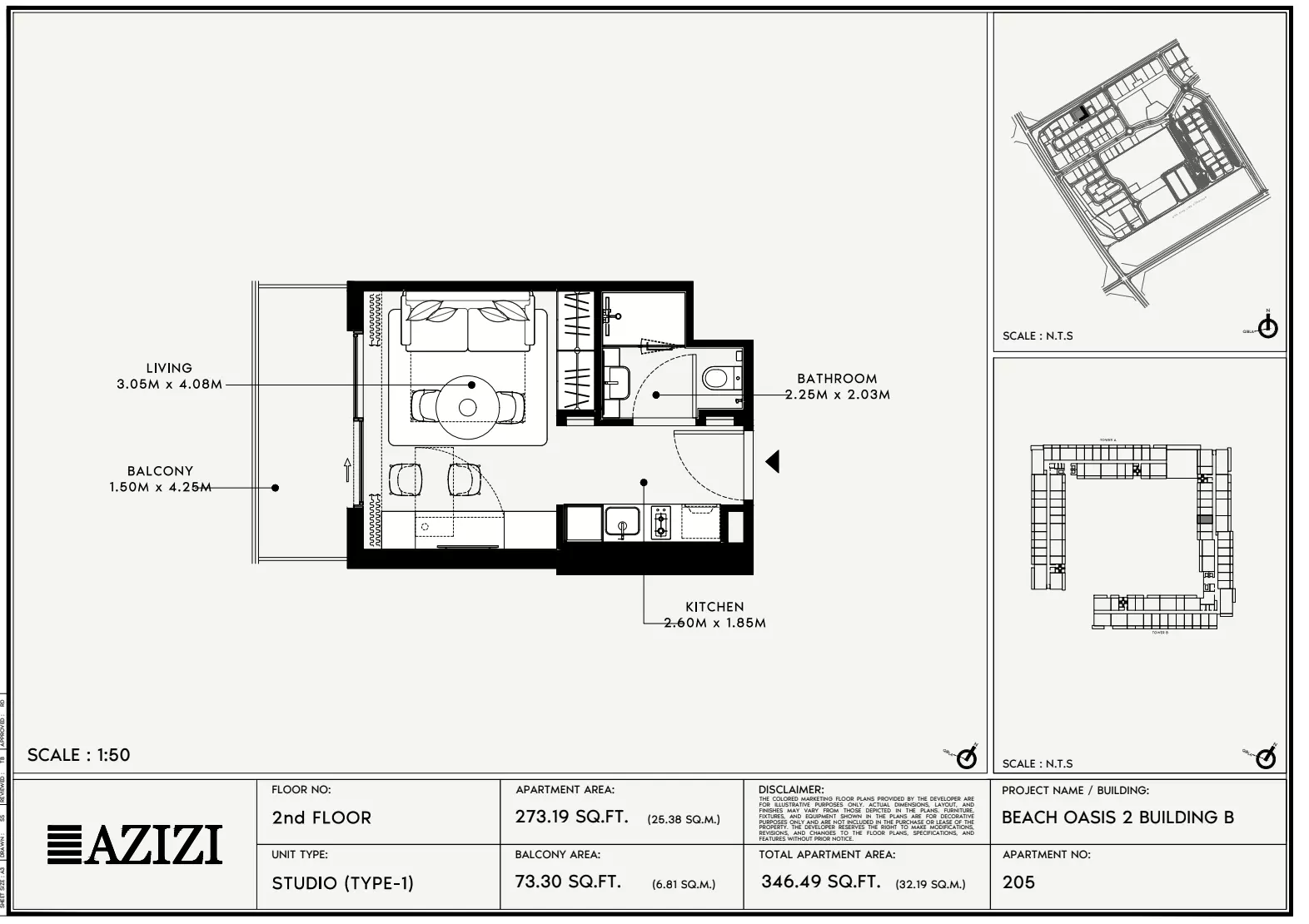 Beach Oasis Phase 2 By Azizi Type 1 - BB, studio