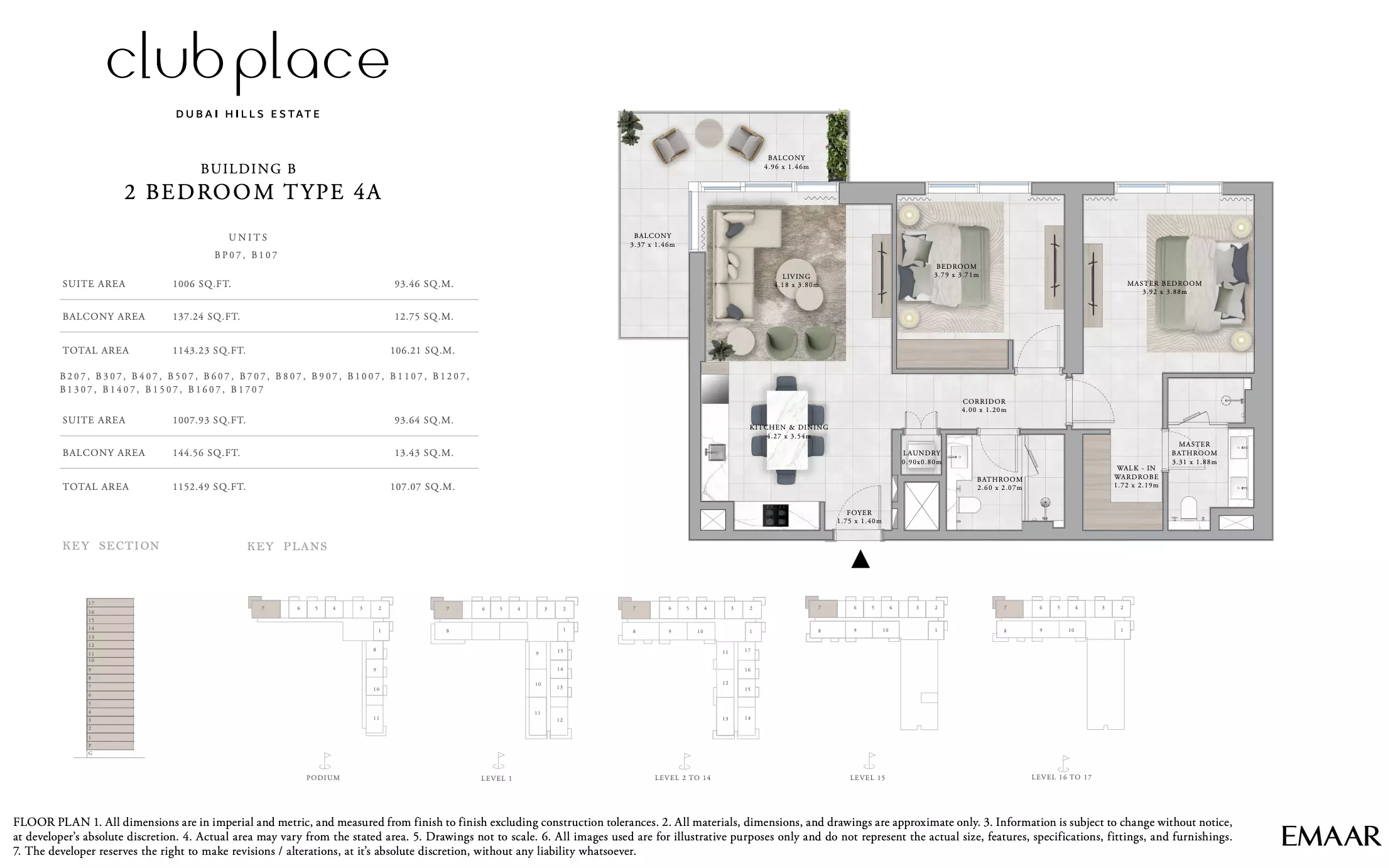 Club Place — 2BR floor plan