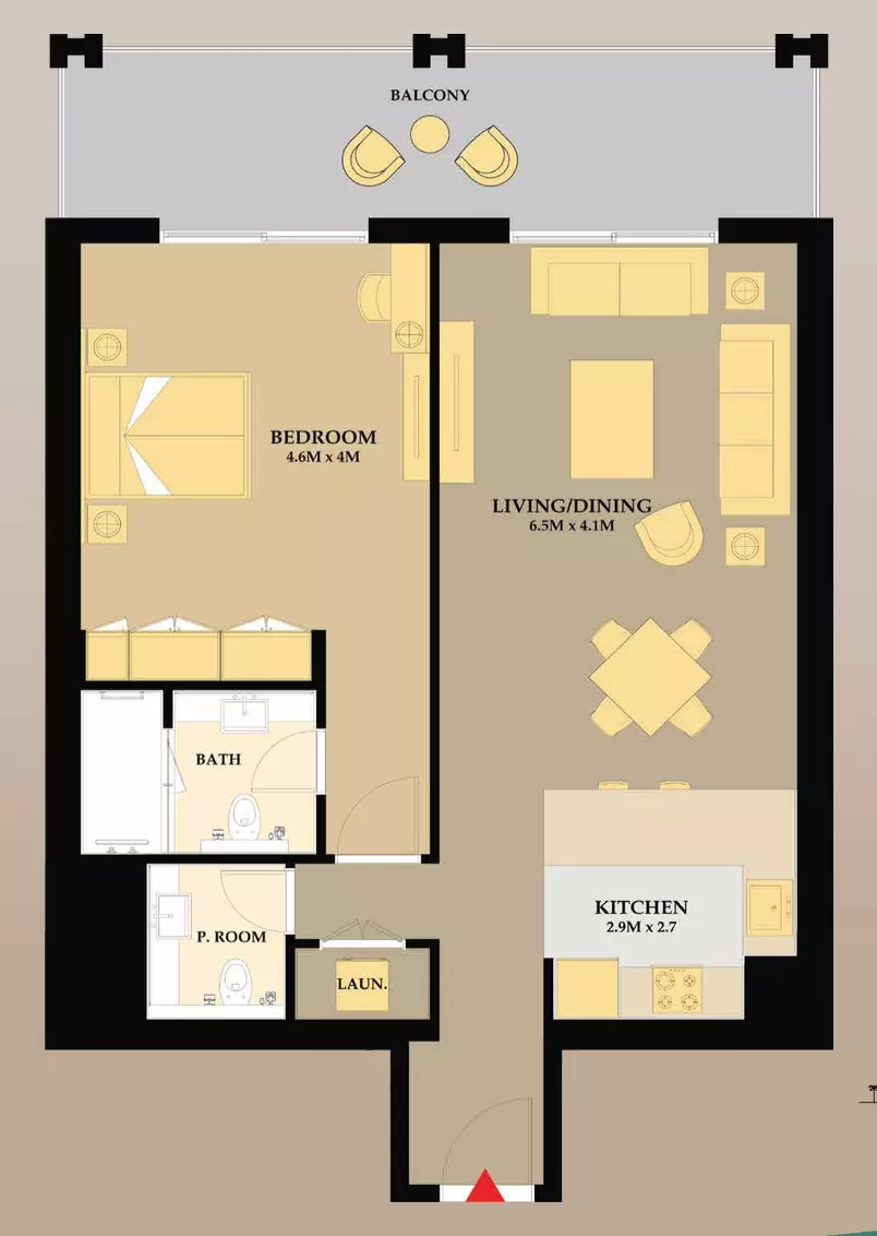 صورة مخطط ارضية الوحدة