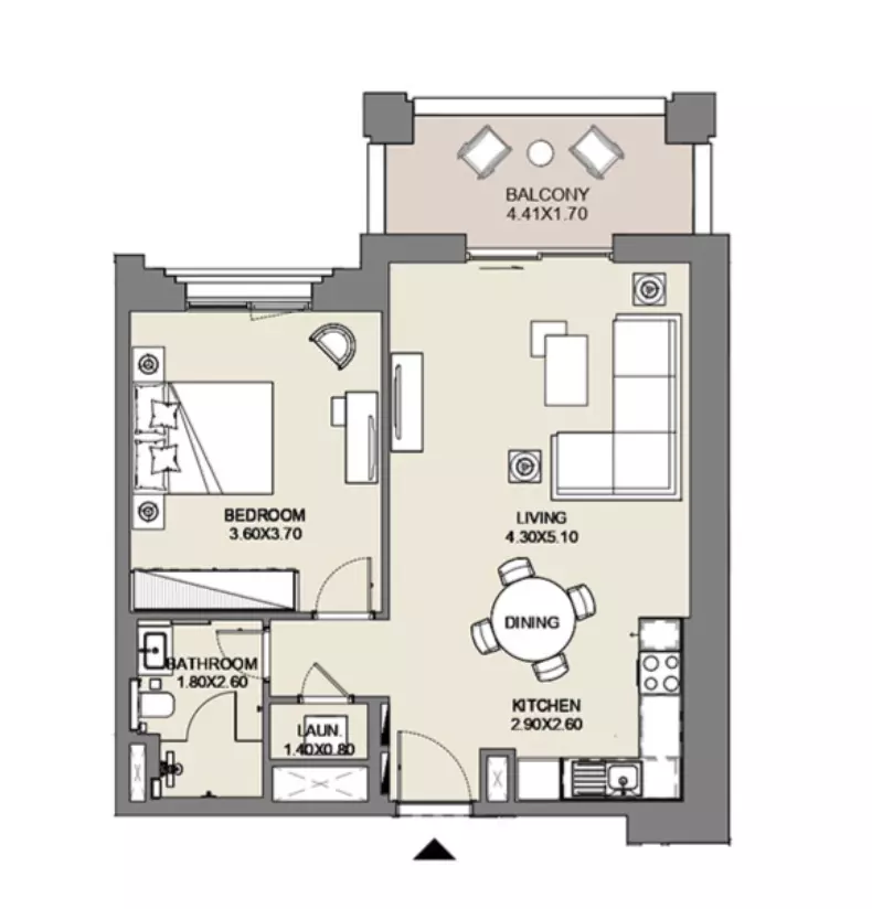 Al Jazi B4-Type A1, Level 1,2, 1 bed