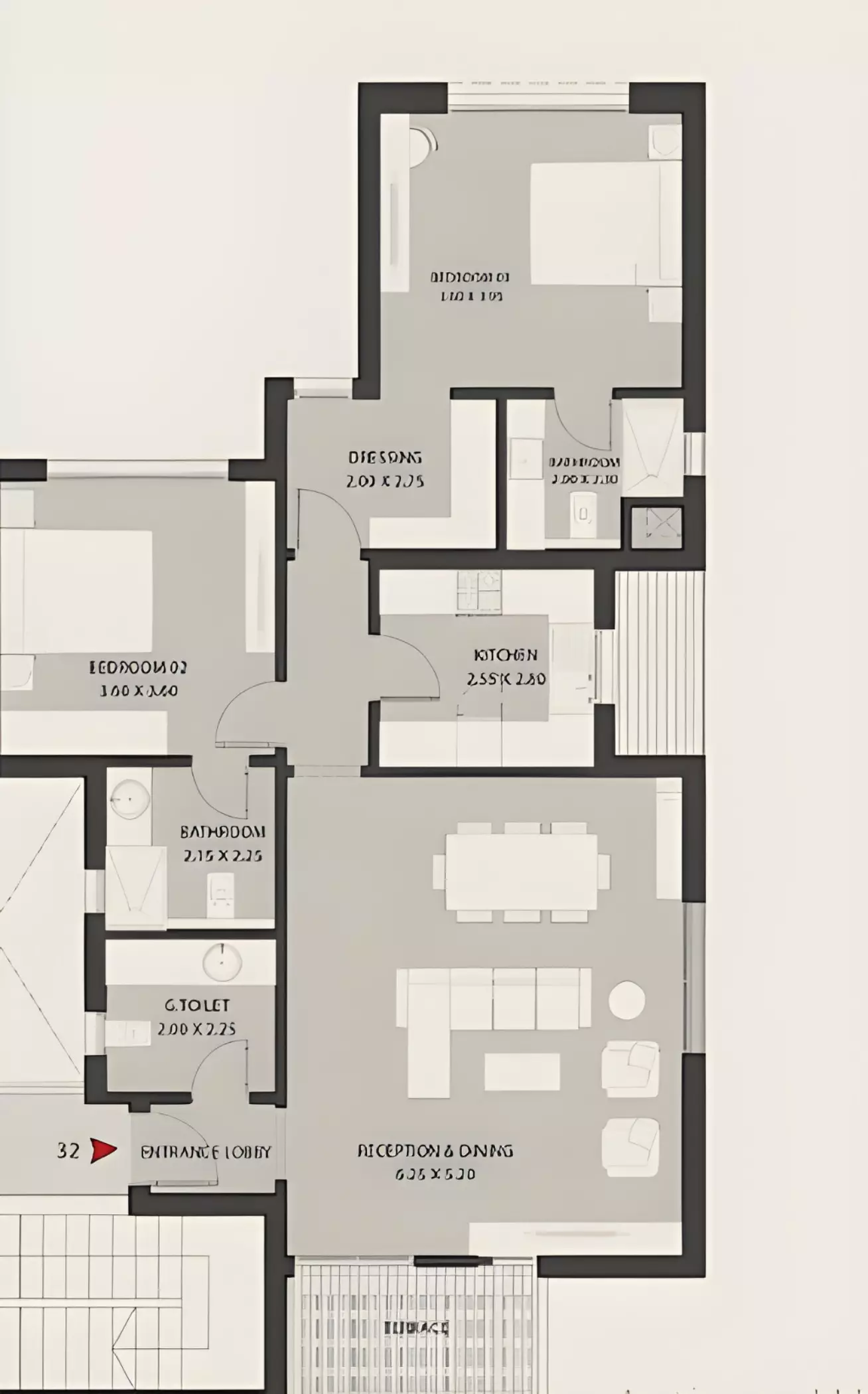 صورة مخطط ارضية الوحدة