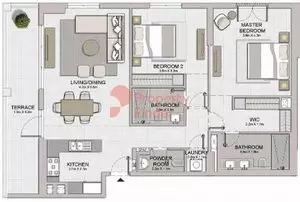 Le Ciel Type 4, 2 beds