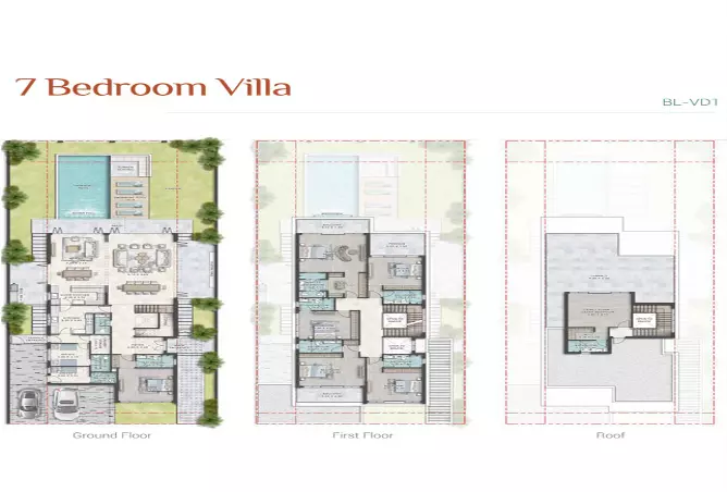 Portofino — 7BR floor plan