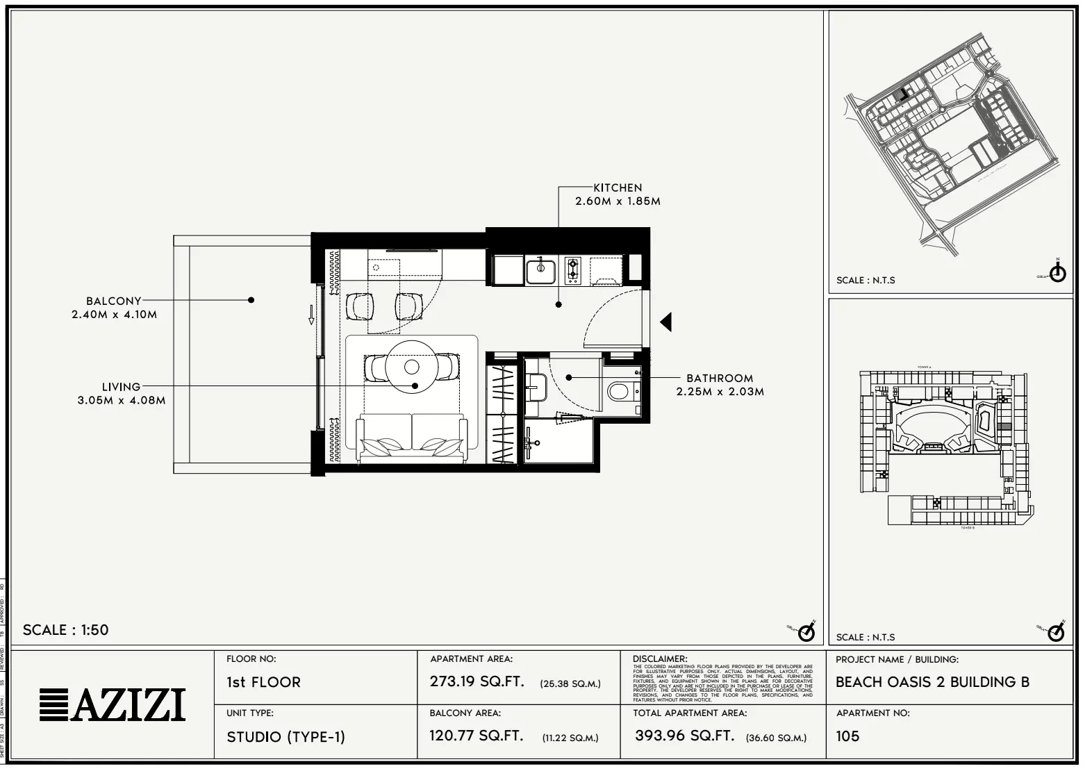 Beach Oasis Phase 2 By Azizi Type 1 - BB, studio