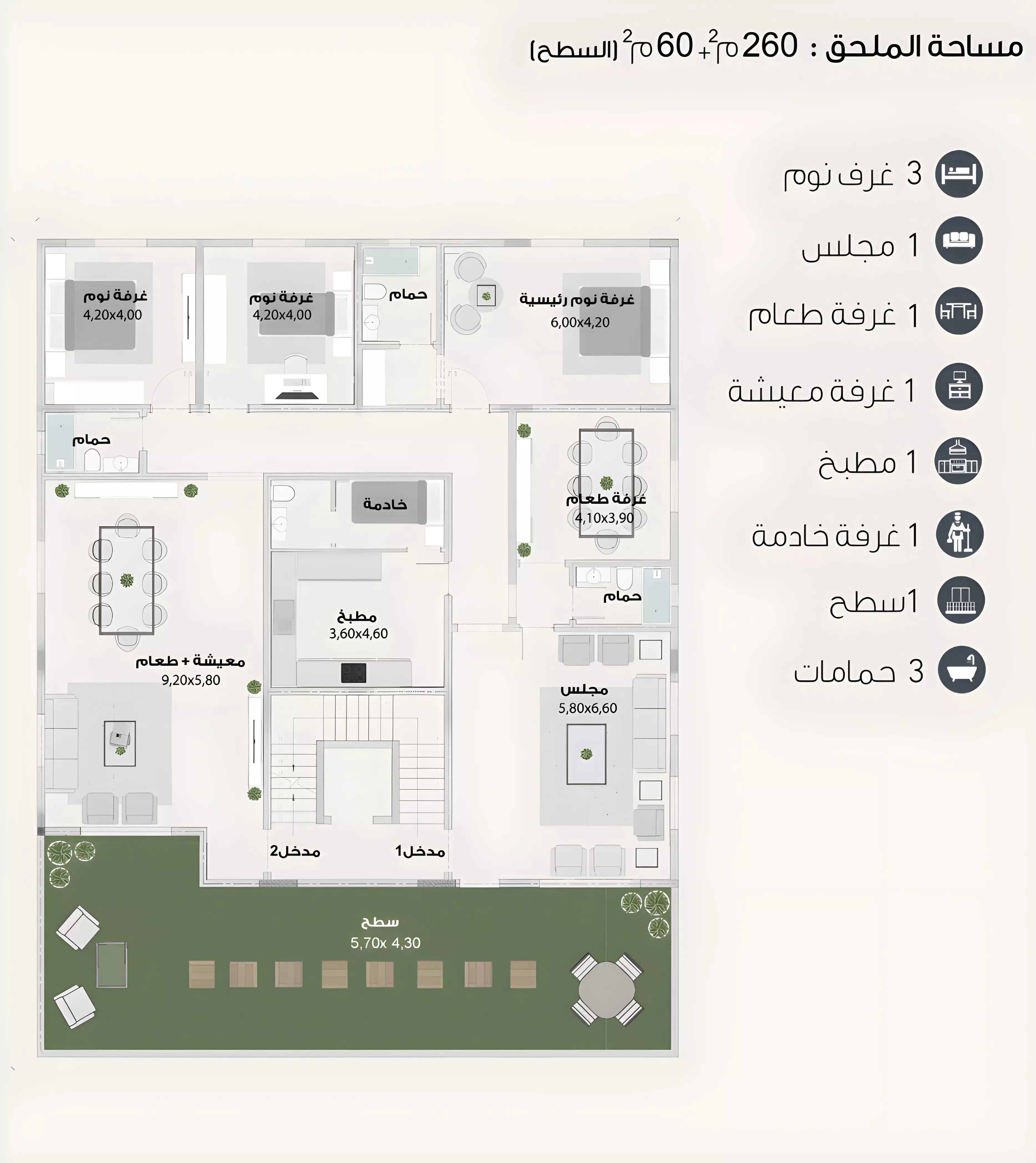 صورة مخطط ارضية الوحدة