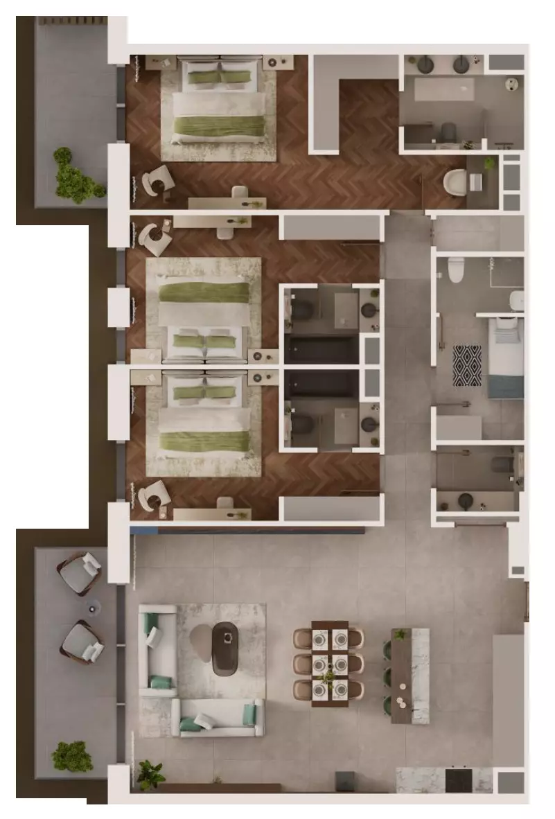 Sama Yas By Aldar Properties Type E, 3 beds