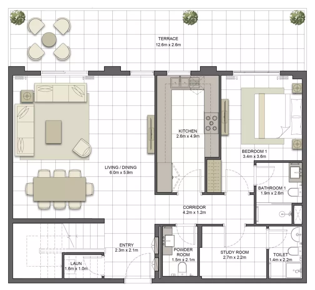 Crystal Residences Townhouse - Type 4TH-4, 4 beds