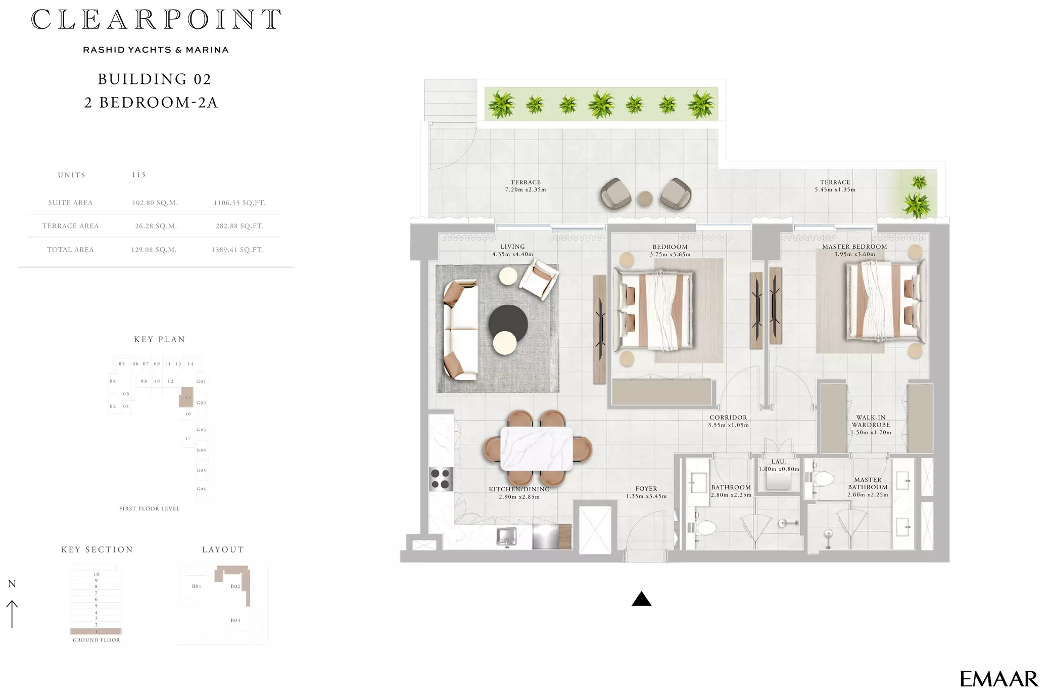 Clearpoint Building 2 _ Type 2A 2BD, 2 beds