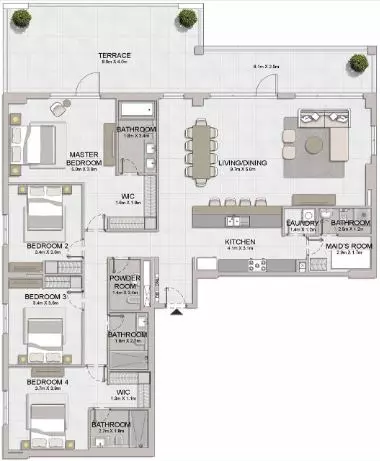 La Sirene Phase1 By Meraas Type 2, 4 beds
