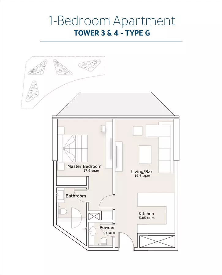 Sea La Vie - Tower 3 & 4 - Type G Floor Plan