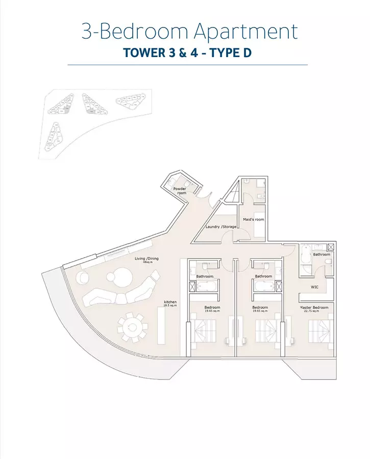Sea La Vie - Tower 3 & 4 - Type D Floor Plan