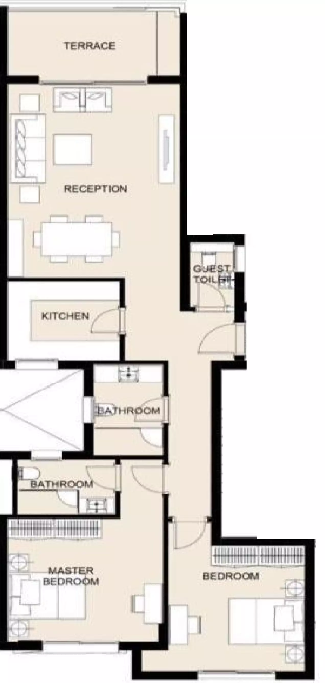 صورة مخطط ارضية الوحدة