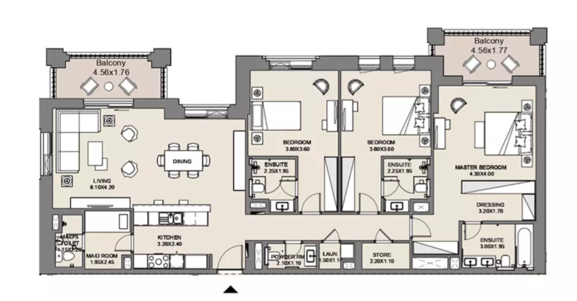 Al Jazi B4-Type A1, Level 1,2, 3 beds