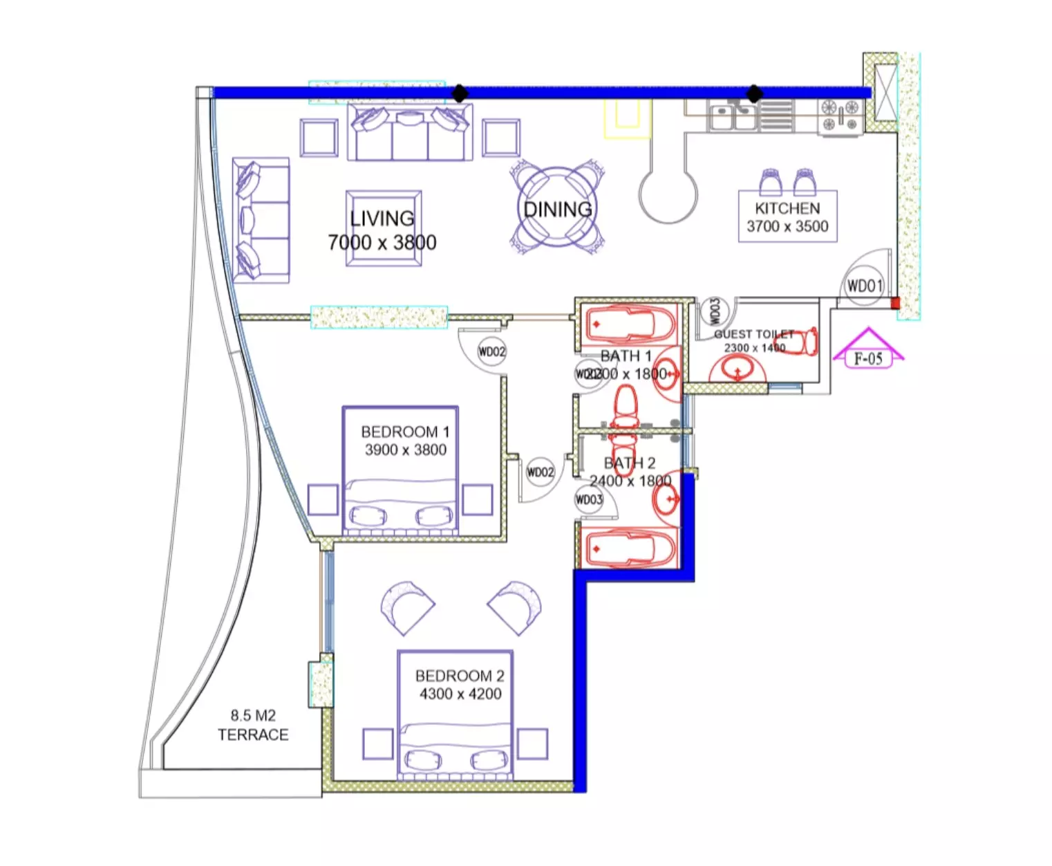 Unit floor plan image