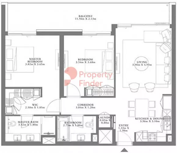 Seagate Type 1A Building 3 Unit 9 Level 1, 2 beds