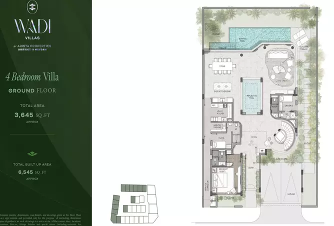 Wadi Villas By Arista — 4BR floor plan