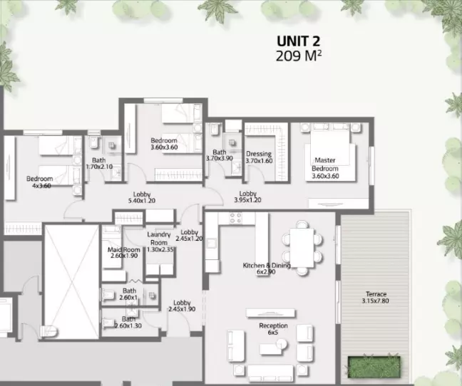 صورة مخطط ارضية الوحدة