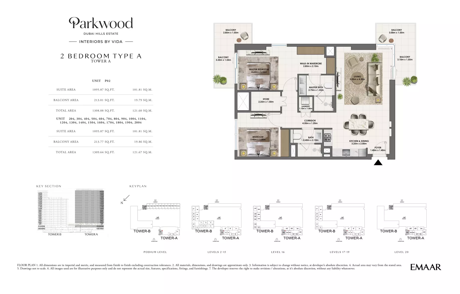 Parkwood Type A-18-1804, 2 beds