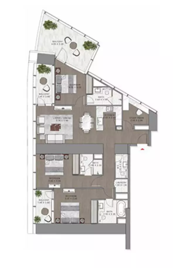 Safa Two Type 1, 3 beds