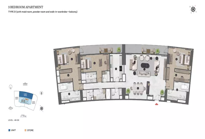 Sky Edition at Seahaven — 3BR floor plan
