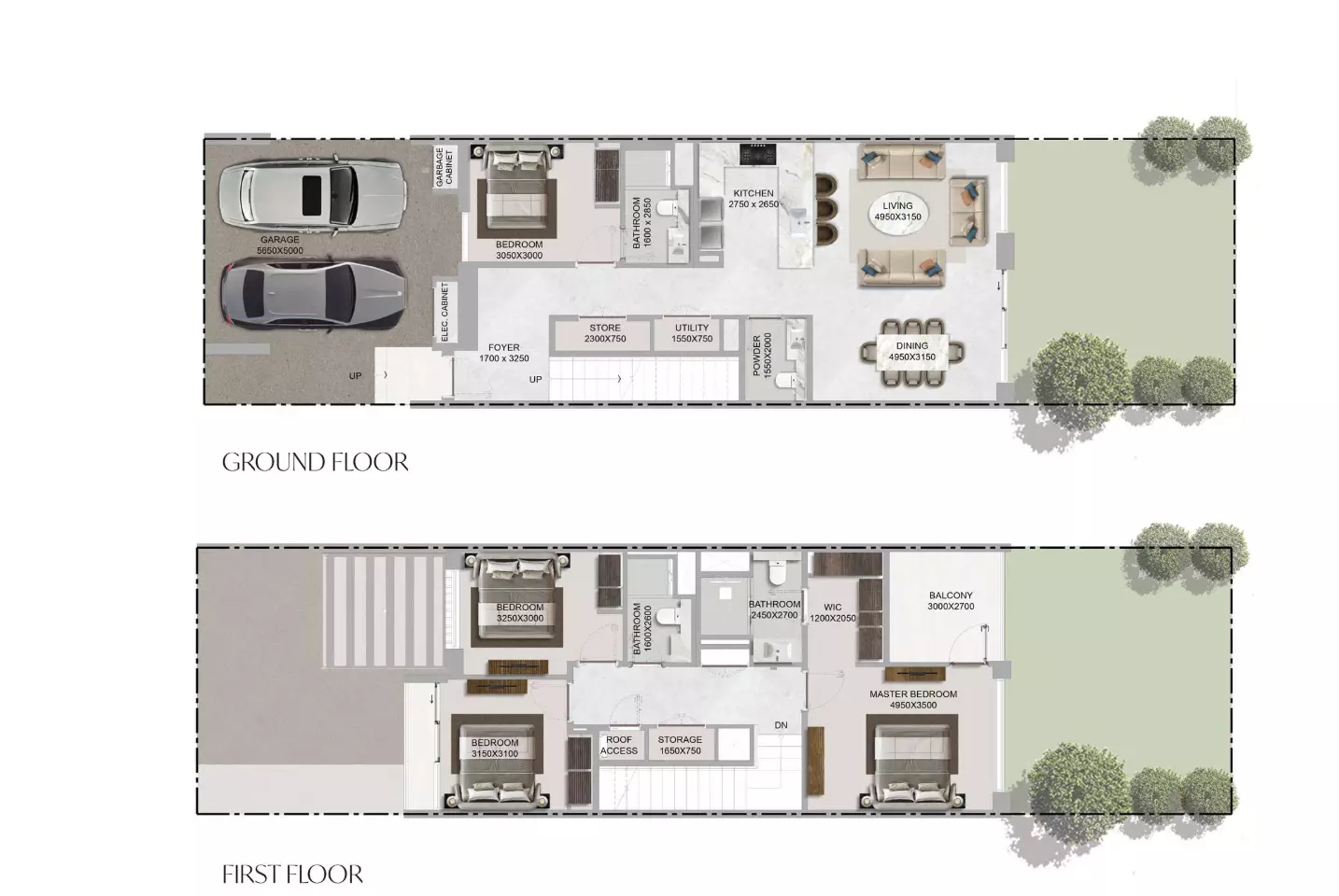 صورة مخطط ارضية الوحدة