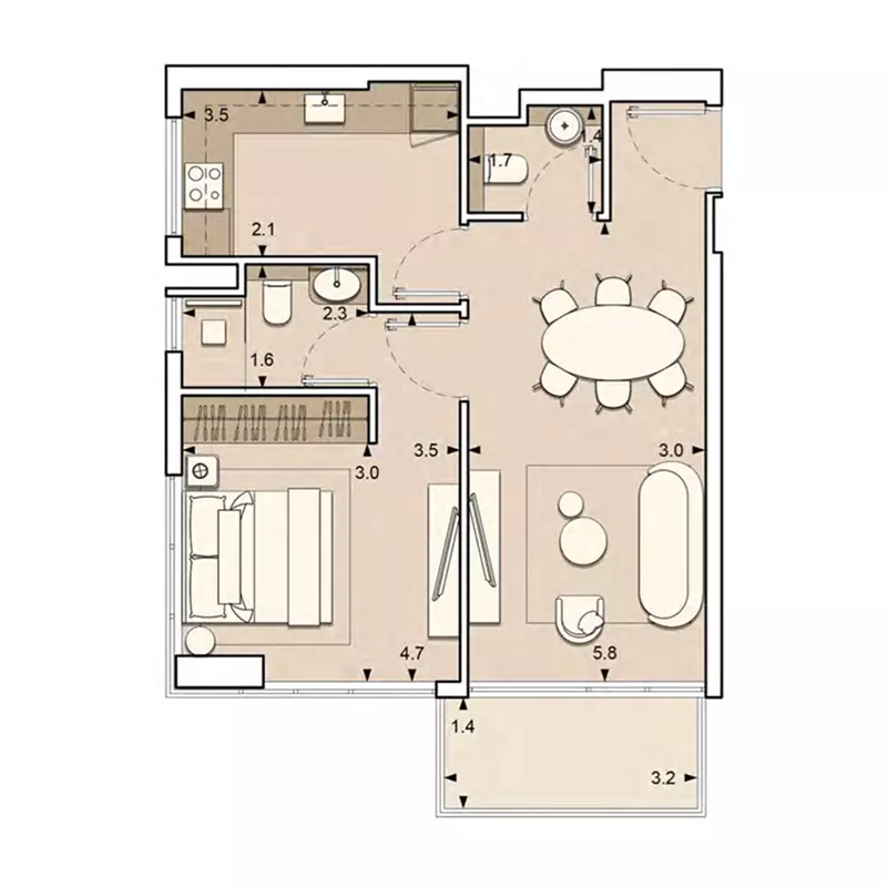 Unit floor plan image