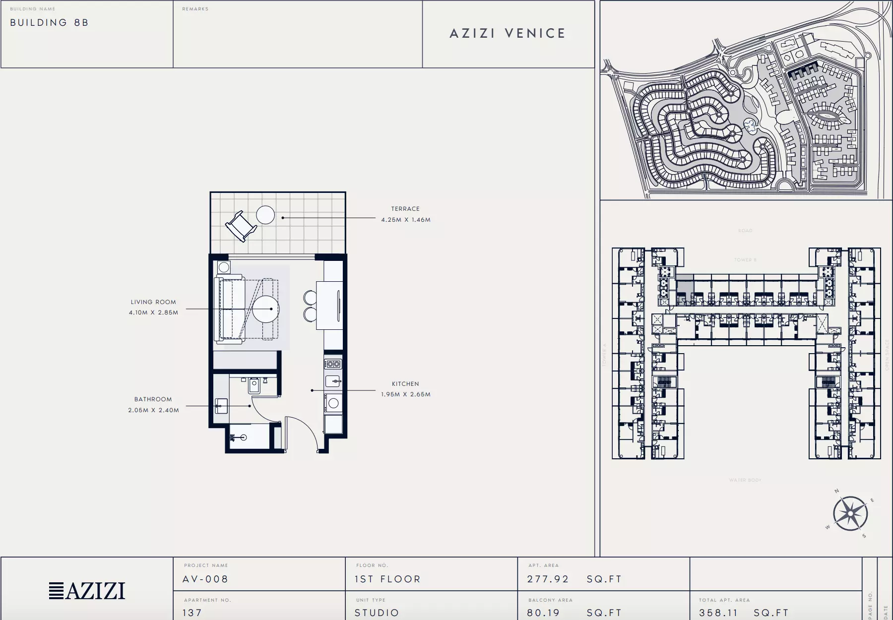 Azizi Venice 8 Type 137-Building B, studio