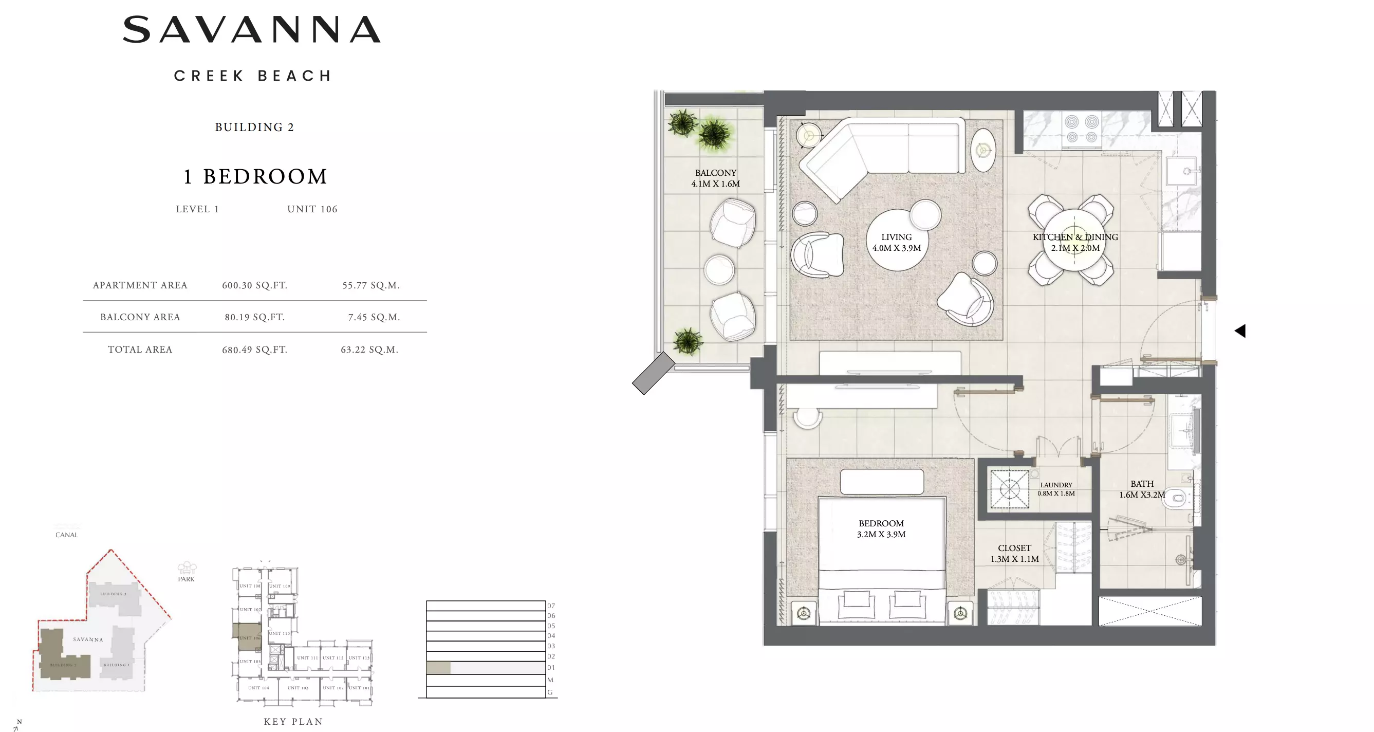 Savanna Level 1 - Unit 106, 1 bed