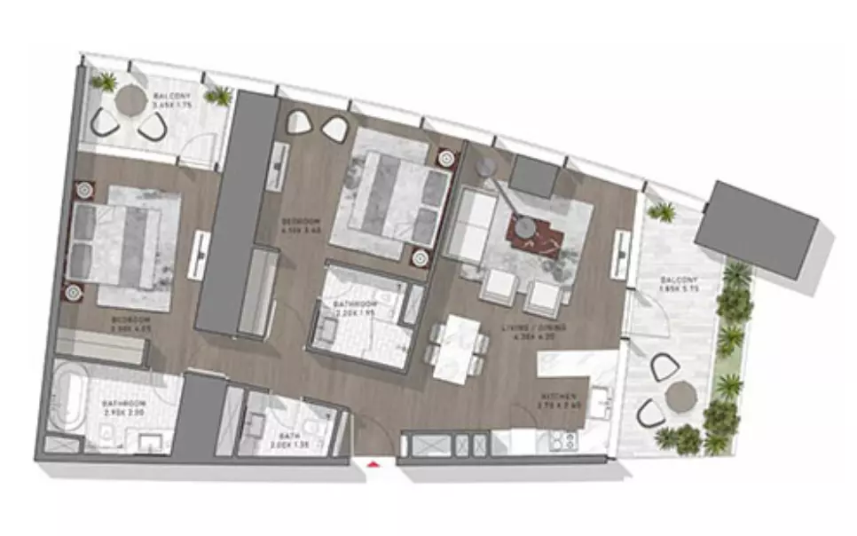 Safa Two Type 3, 2 beds