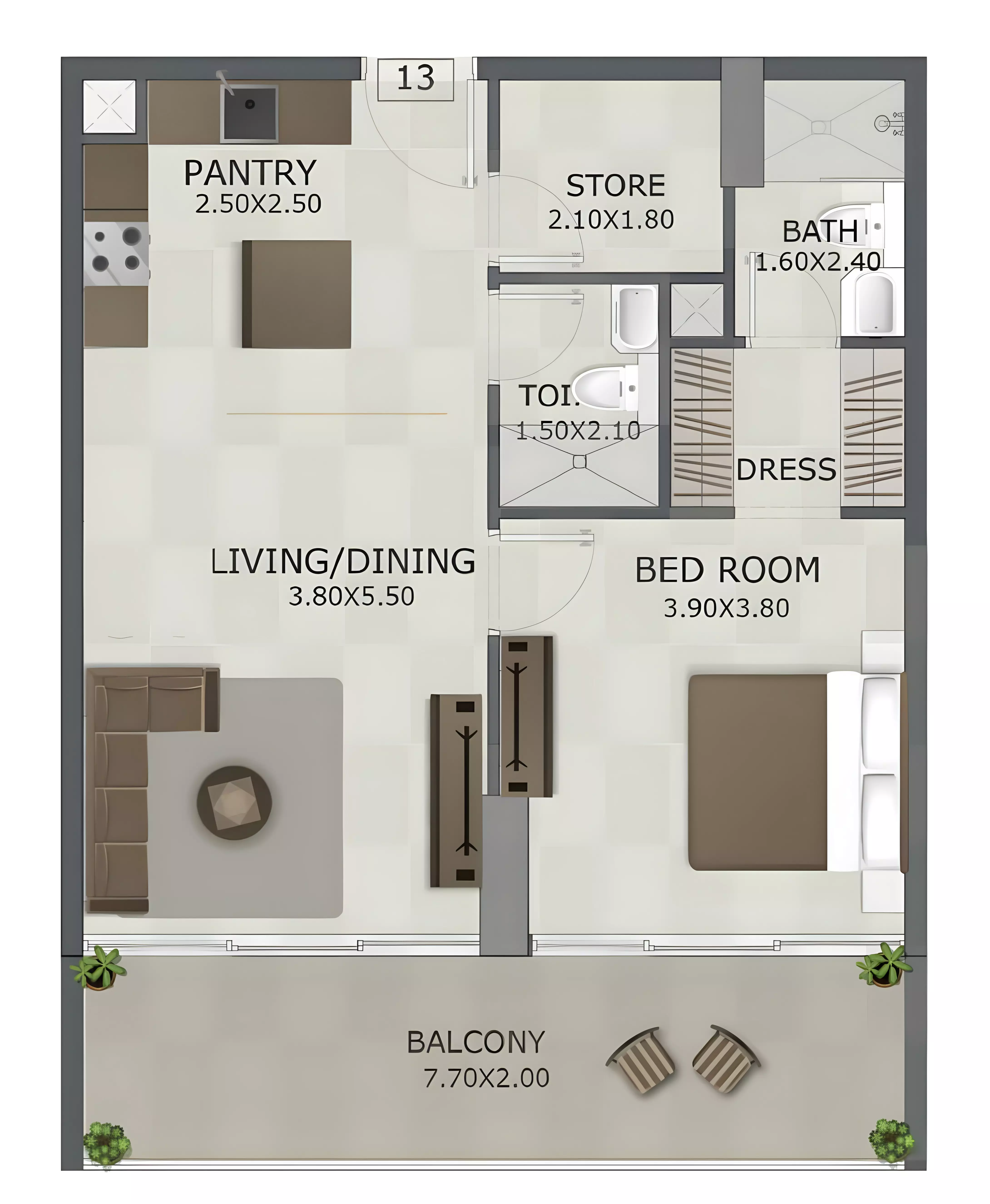 Unit floor plan image