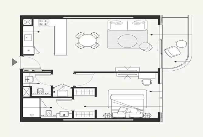 Azizi Amir — 1BR floor plan