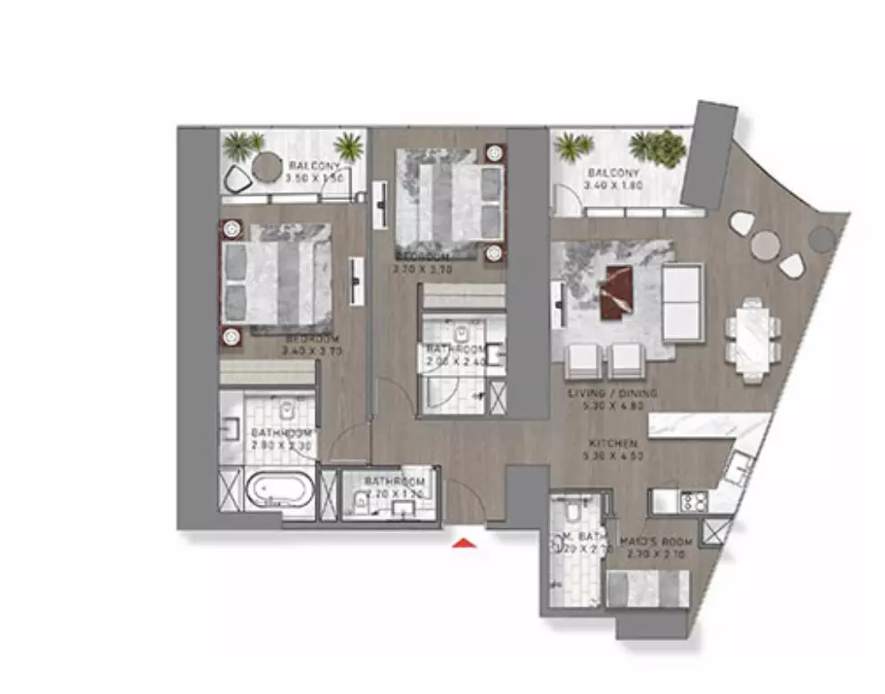 Safa Two Type 12, 2 beds