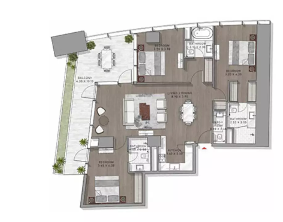 Safa Two Type 6, 3 beds