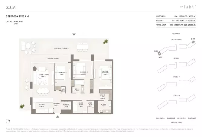 Solea by Taraf — 3BR floor plan