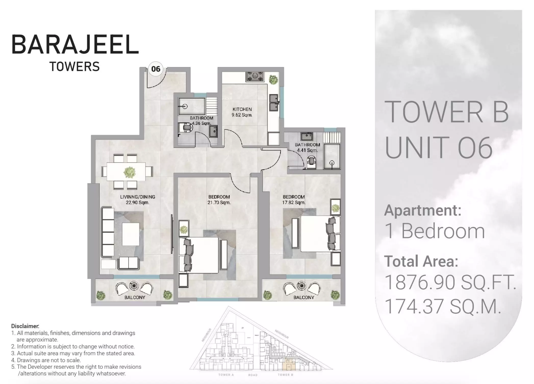 Barajeel Towers - Type 06-Tower B Floor Plan