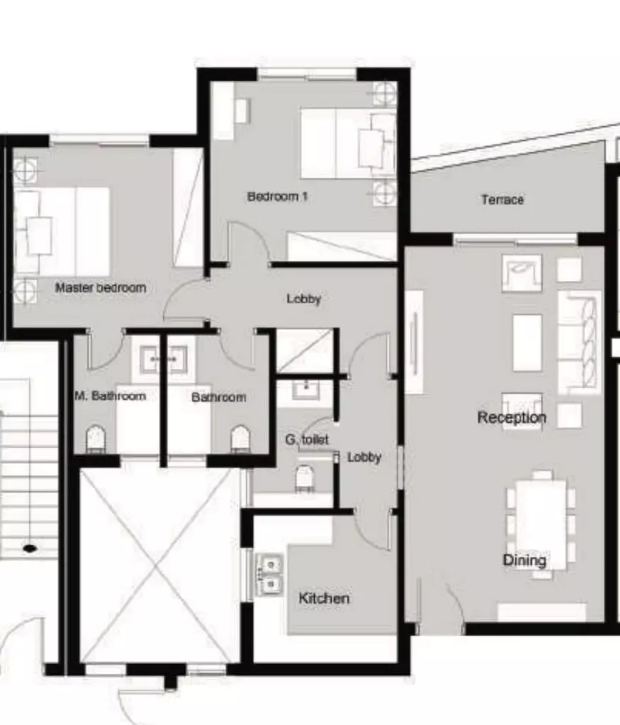 صورة مخطط ارضية الوحدة
