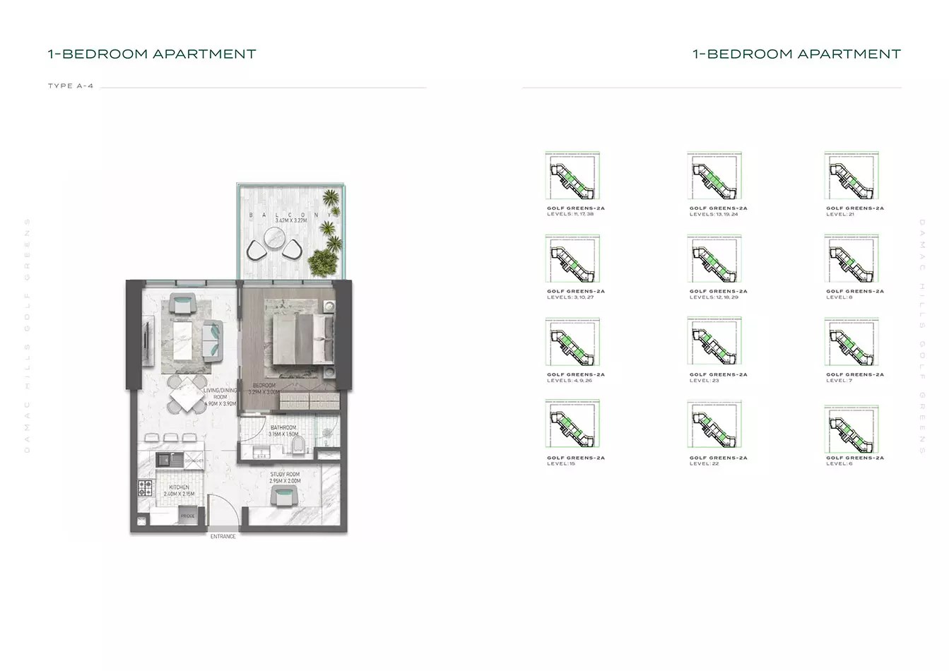 Golf Greens Type 10, 1 bed