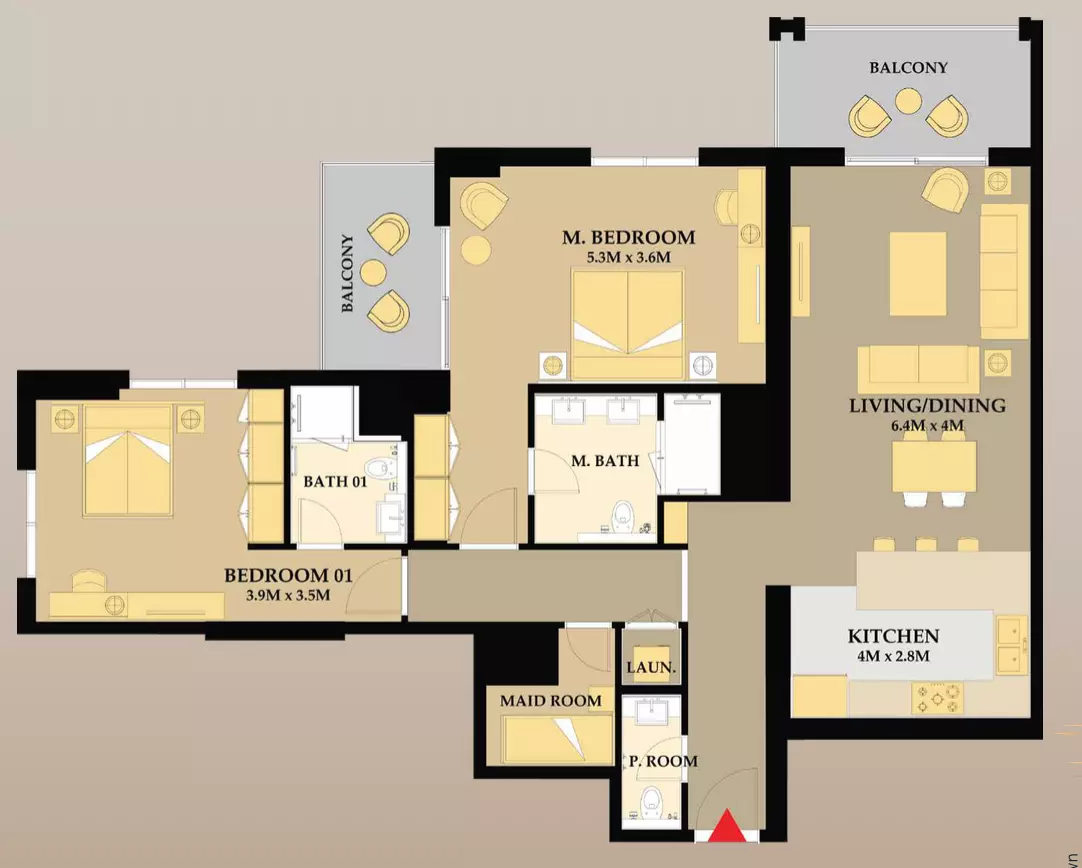 صورة مخطط ارضية الوحدة