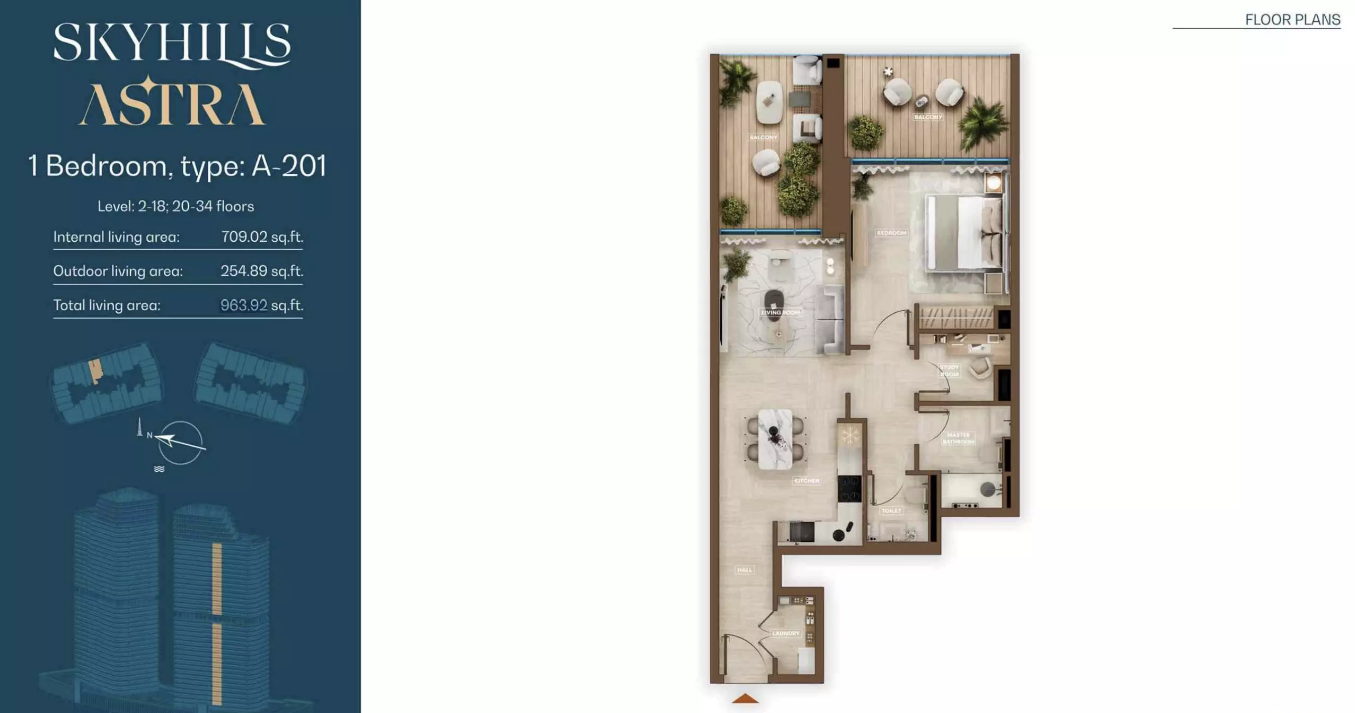 Skyhills Astra Type A-201, 1 bed