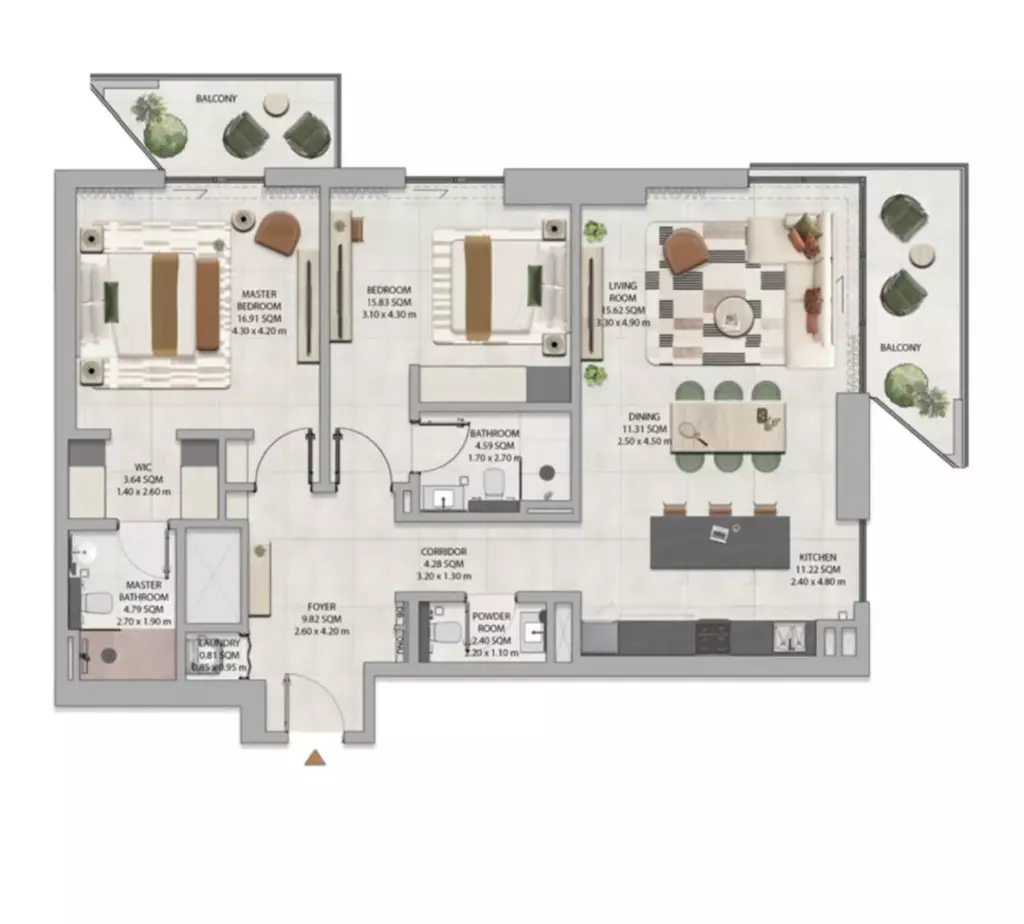 صورة مخطط ارضية الوحدة