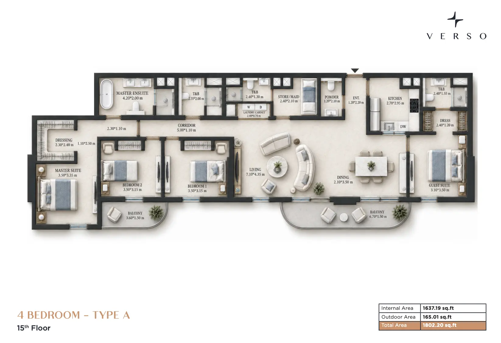 Verso — 4BR floor plan