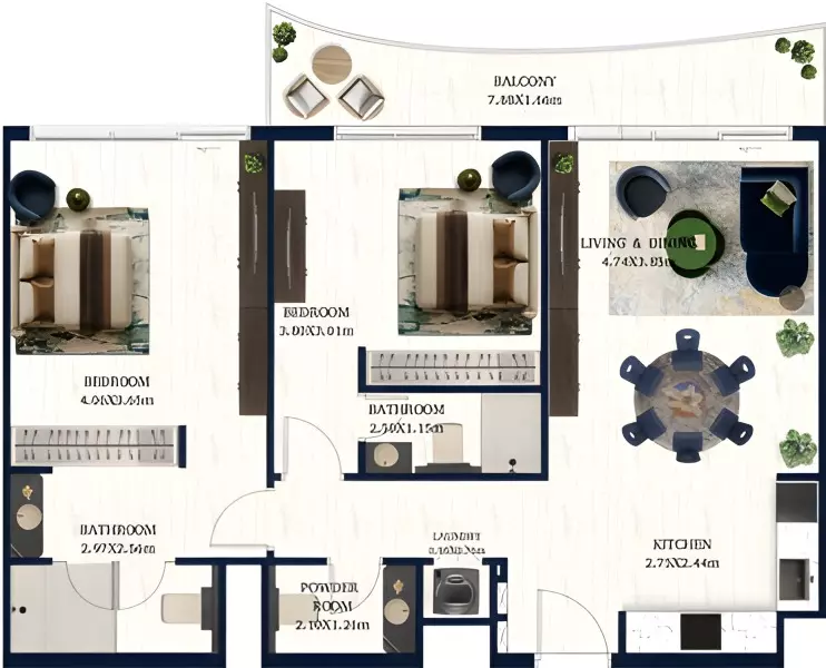 صورة مخطط ارضية الوحدة