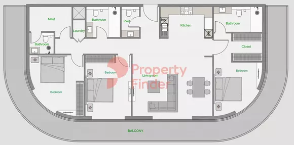 The Central Downtown - Type 1 ,Tower D Floor Plan