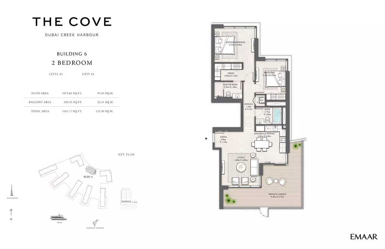 The Cove Phase 2 By Emaar Building 6 - Level 01, Unit 03, 2 beds