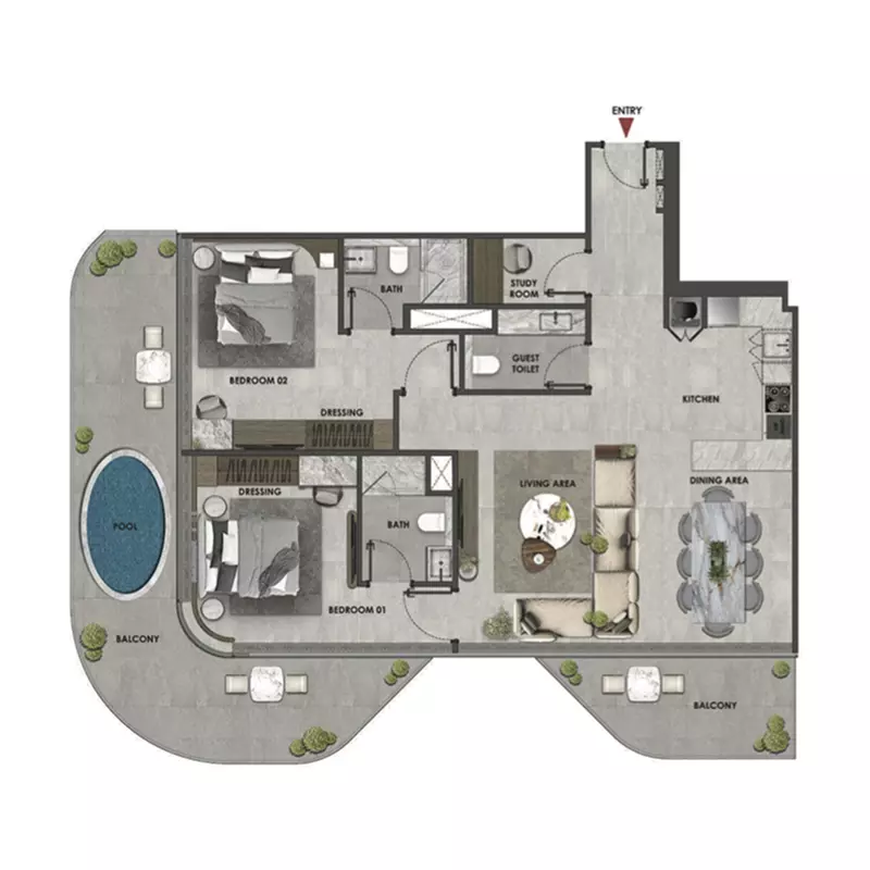 Unit floor plan image