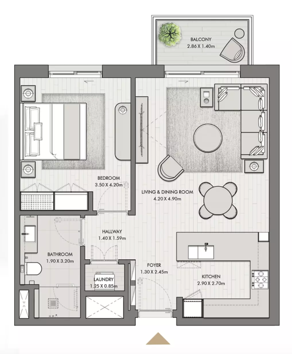 Riwa Type 1C Vairiant 2, 1 bed